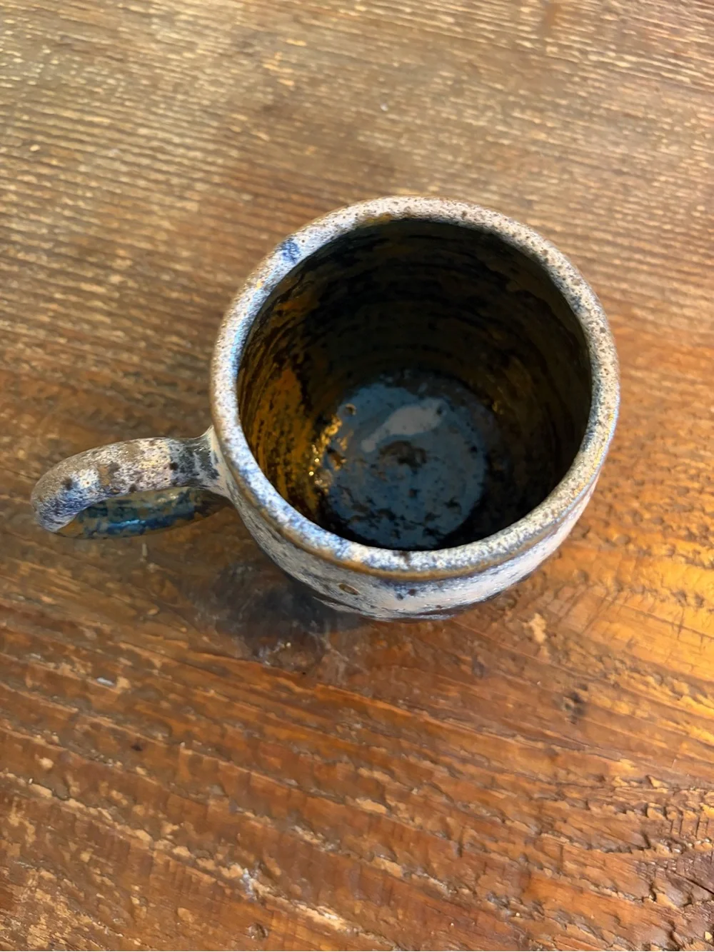 Handmade Speckled Blue Ceramic Mug